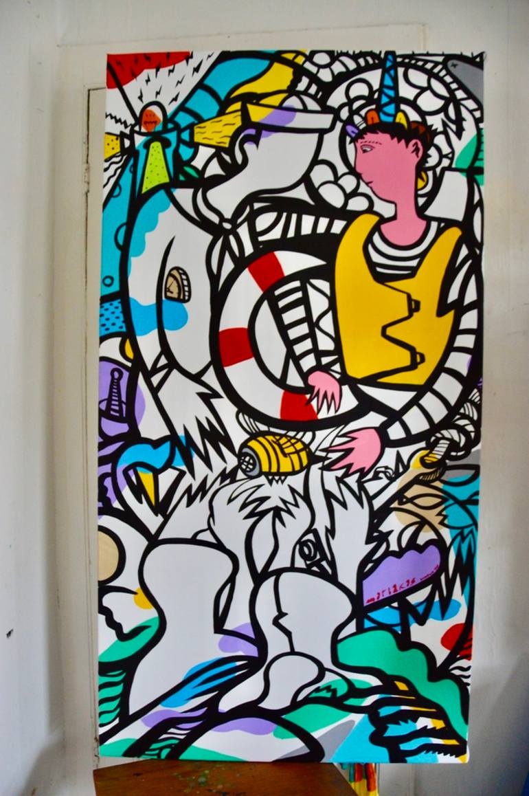 Original Folk Politics Painting by Riccardo Matlakas