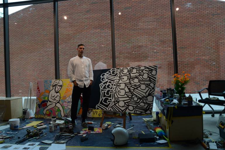 Original Fine Art Geometric Painting by Riccardo Matlakas