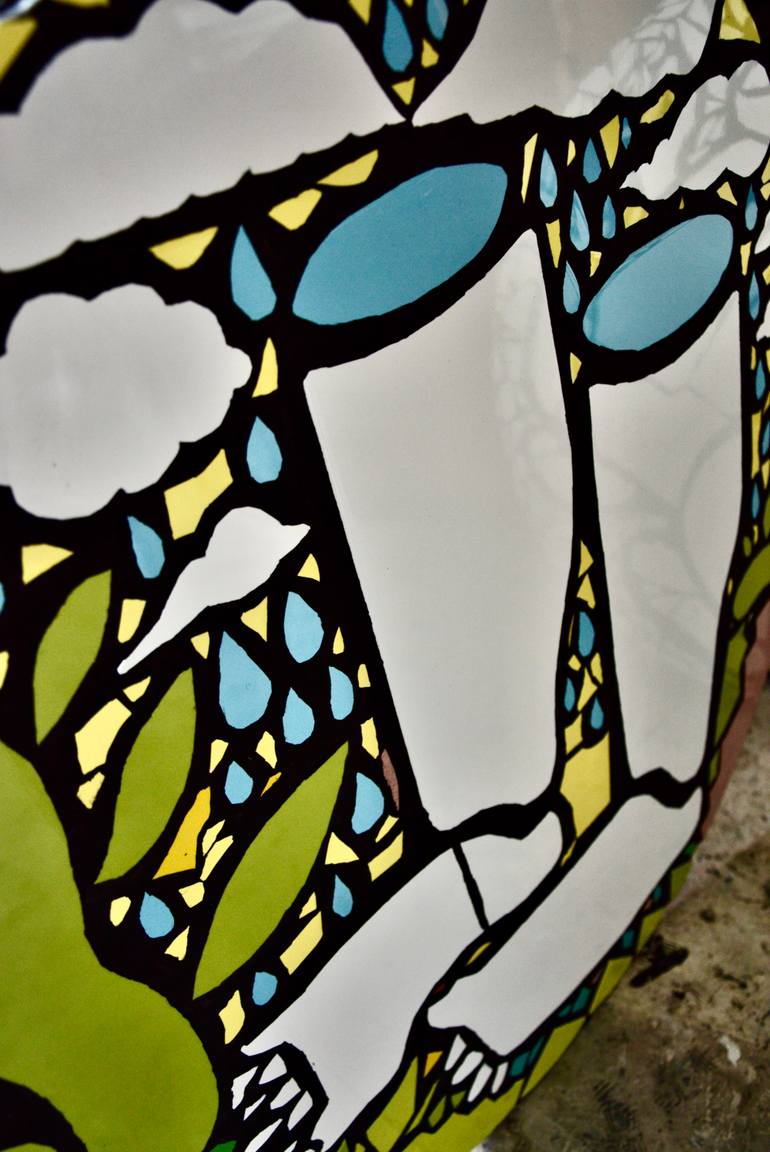 Original Art Deco Nature Collage by Riccardo Matlakas