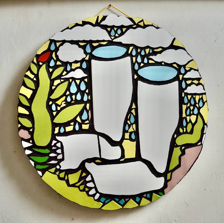 Original Art Deco Nature Collage by Riccardo Matlakas