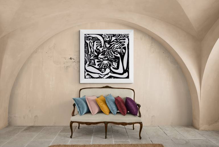 Original Cubism Body Painting by Riccardo Matlakas