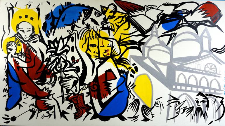 Print of Cubism Patterns Paintings by Riccardo Matlakas