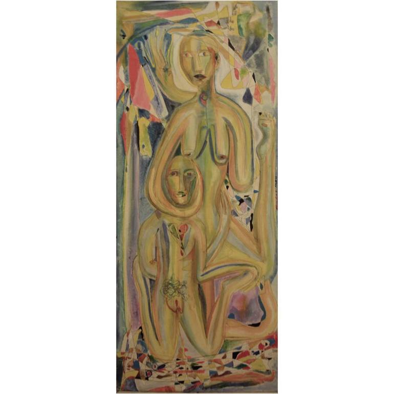 Original Abstract Expressionism Body Painting by Riccardo Matlakas