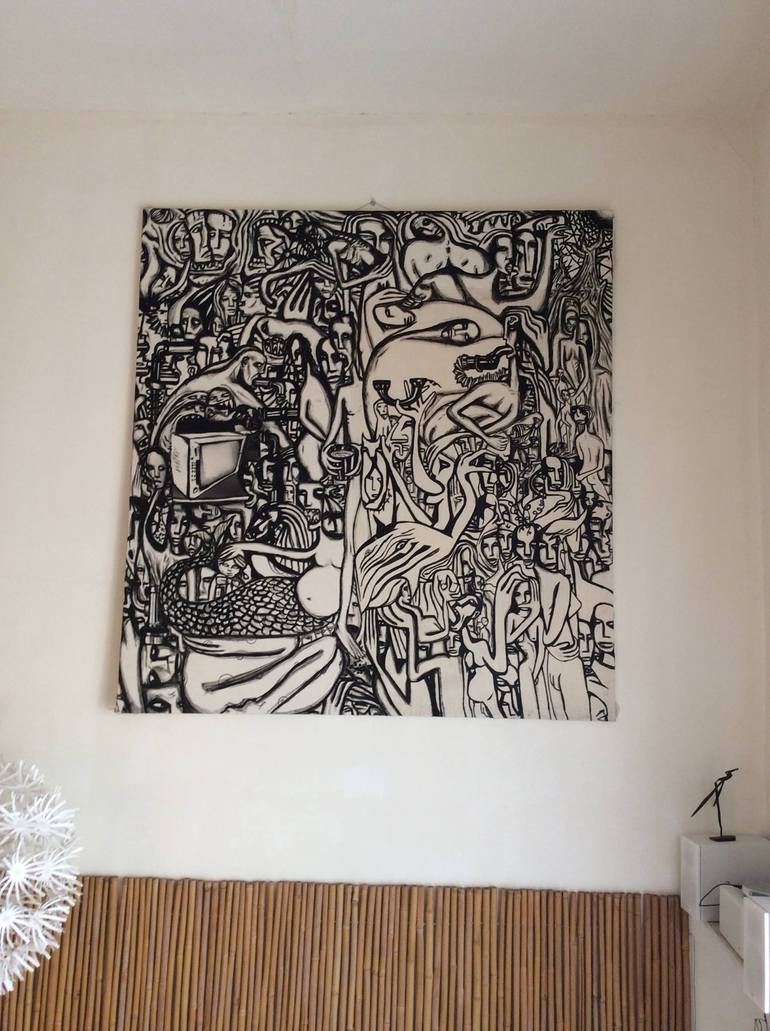 Original Dada Body Painting by Riccardo Matlakas