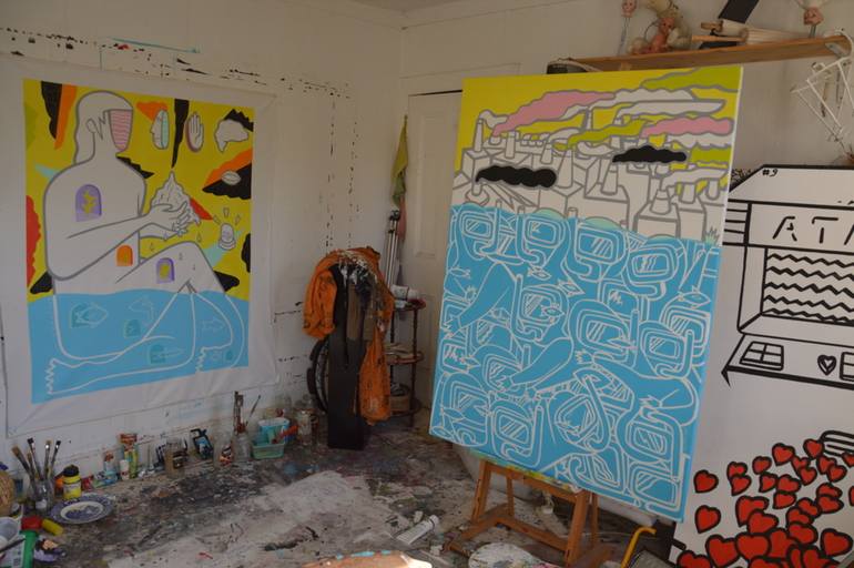 Original Dada Graffiti Painting by Riccardo Matlakas