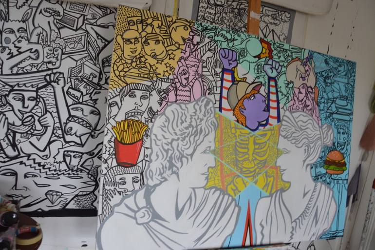 Original Figurative People Painting by Riccardo Matlakas