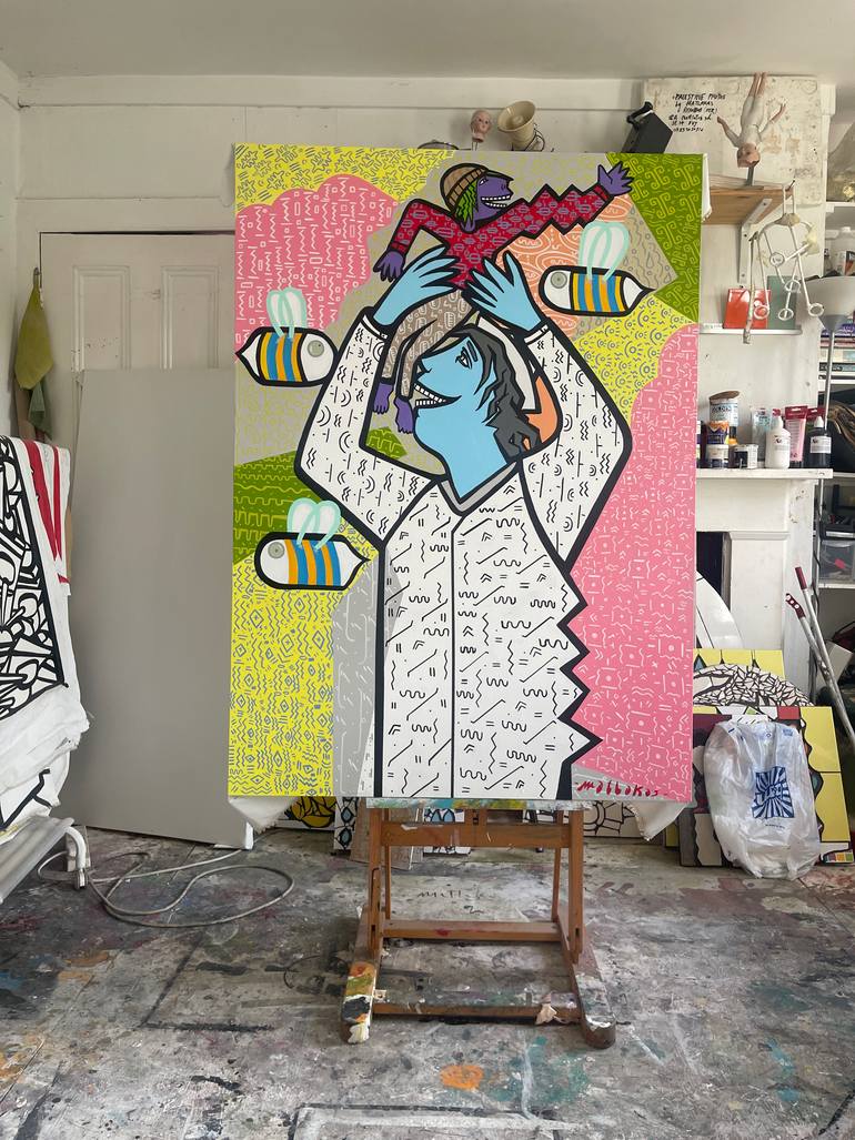 Original Contemporary People Painting by Riccardo Matlakas