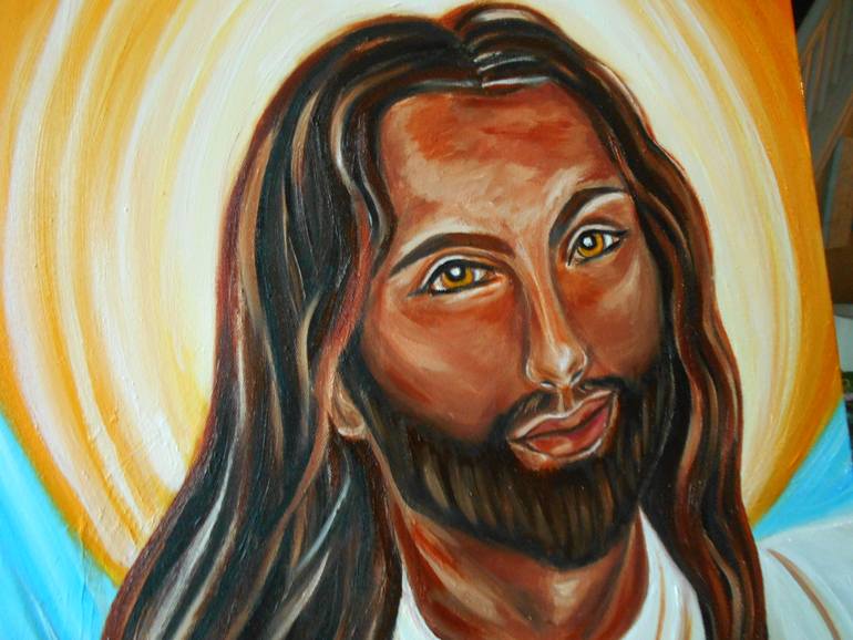 Original Expressionism Religion Painting by Yesi Casanova
