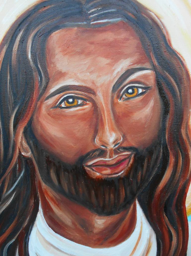 Original Expressionism Religion Painting by Yesi Casanova