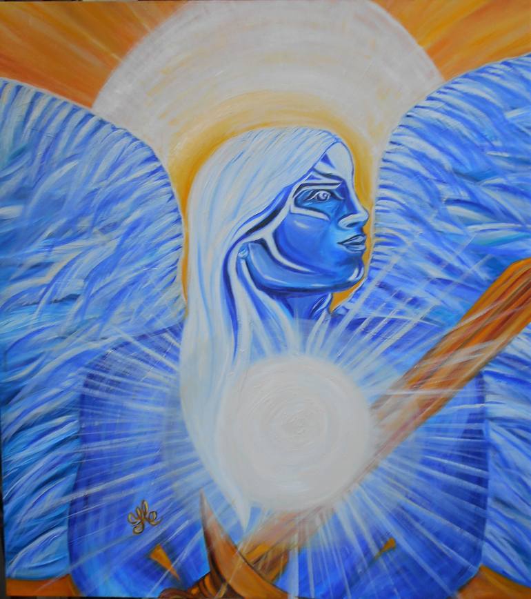 Original Impressionism Religion Painting by Yesi Casanova