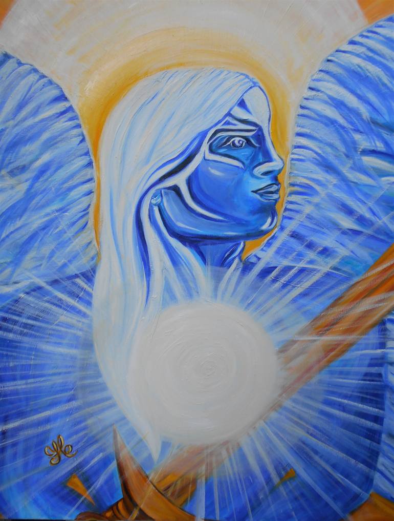 Original Impressionism Religion Painting by Yesi Casanova