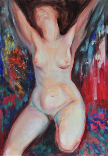 Original Art Deco Erotic Paintings by Taziana Alba
