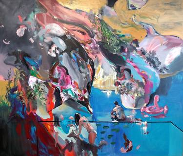 Original Abstract Expressionism Landscape Paintings by Liviu Mihai