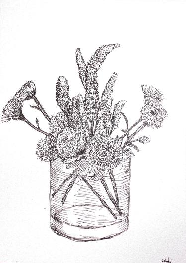 Print of Figurative Floral Drawings by Ruta Jakutyte