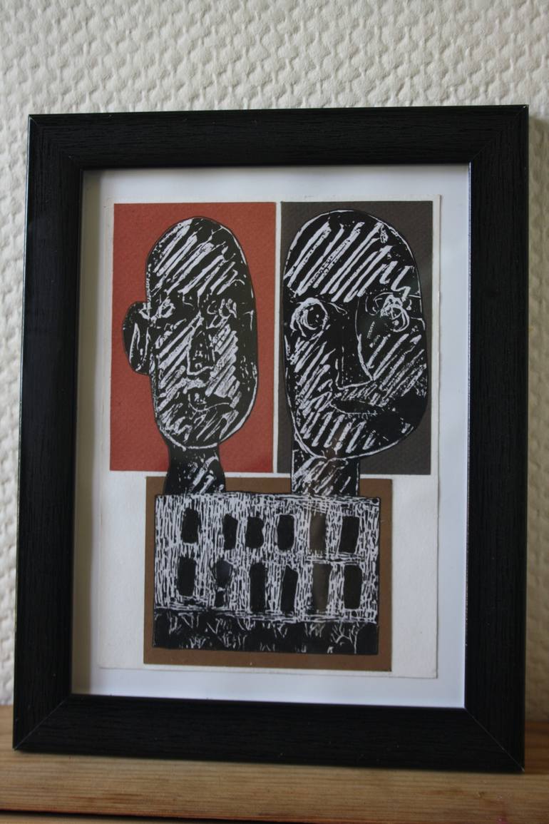 Original Modern People Printmaking by Ruta Jakutyte