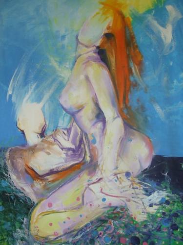 Print of Expressionism Erotic Paintings by Ksenija Hrnjak