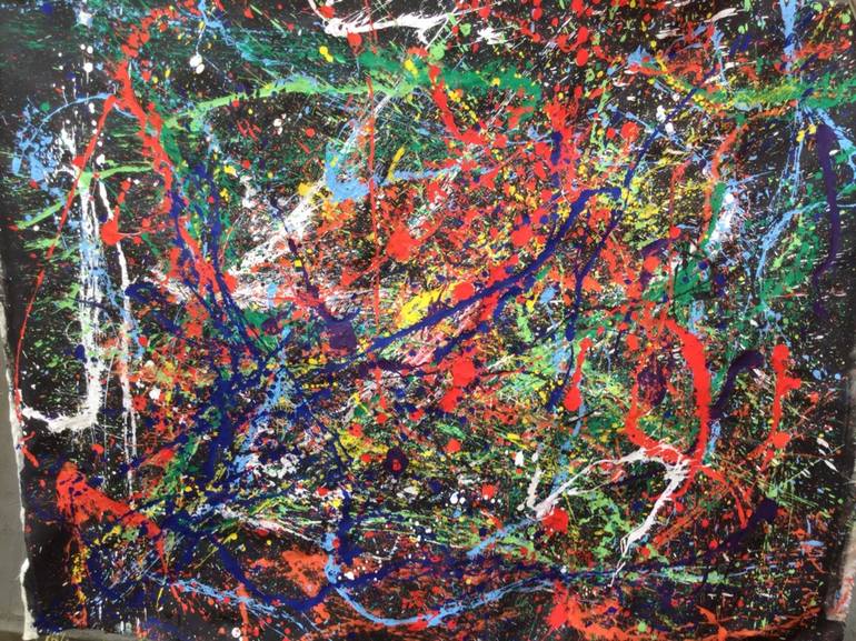 Jackson Pollock inspiration Painting by Ksenija Hrnjak | Saatchi Art