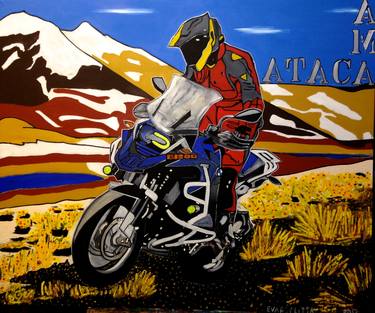 Original Expressionism Motorcycle Paintings by Joao EVANGELISTA Souza