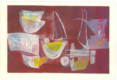 Print of Abstract Expressionism Boat Printmaking by Marianne Sturtridge