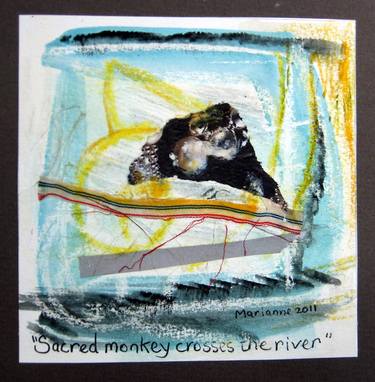 Original Abstract Expressionism Animal Collage by Marianne Sturtridge