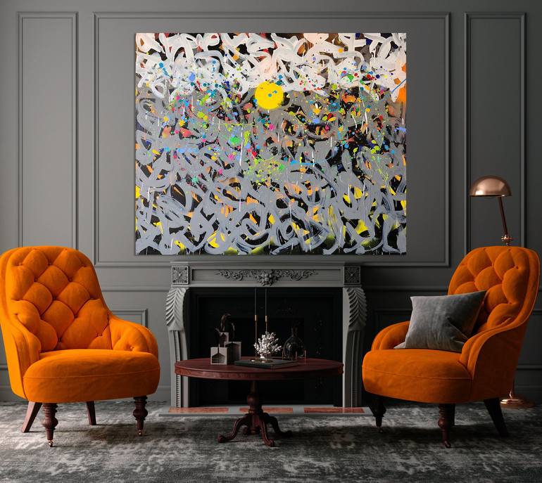 Original Abstract Expressionism Abstract Painting by irfan mirza