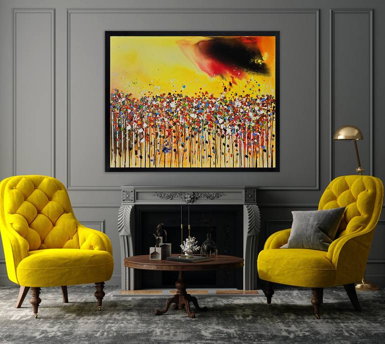 Original Abstract Landscape Painting by irfan mirza