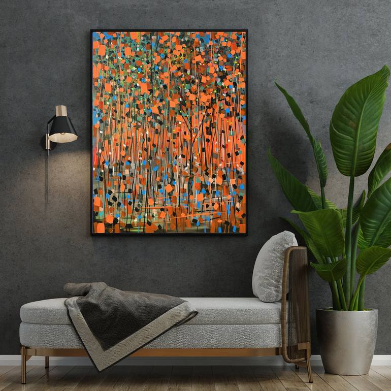 Original Abstract Landscape Painting by irfan mirza