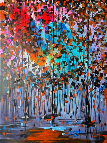 Original Abstract Landscape Paintings by Irfan Mirza