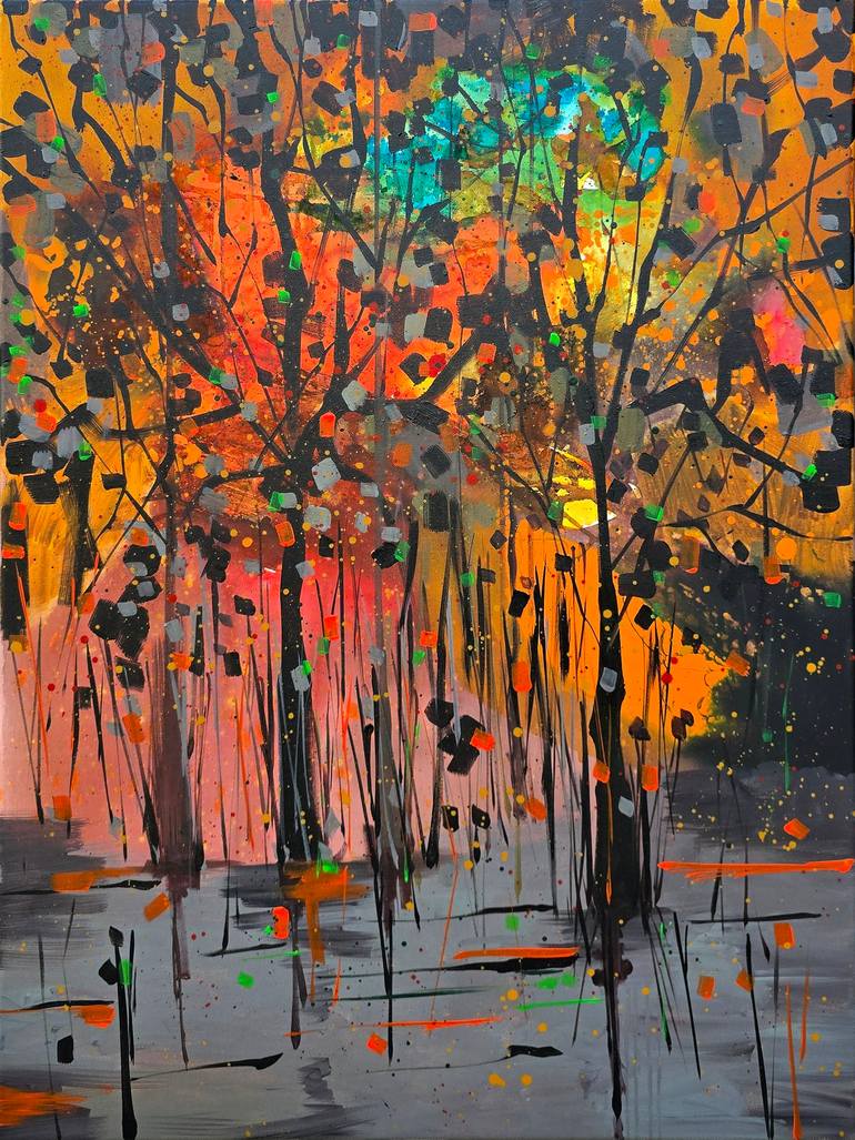 Jungle of colors (abstract expression landscape) inspired by