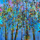 Blue sky landscape autumn impressionism by irfan mirza