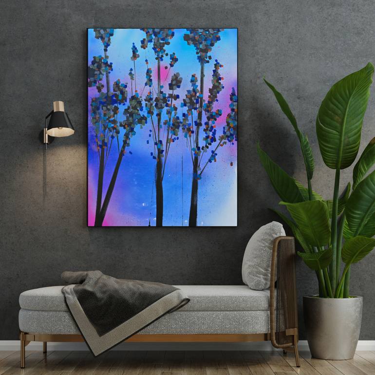 Original Abstract Landscape Painting by Irfan Mirza