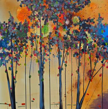 Original Abstract Landscape Painting by Irfan Mirza