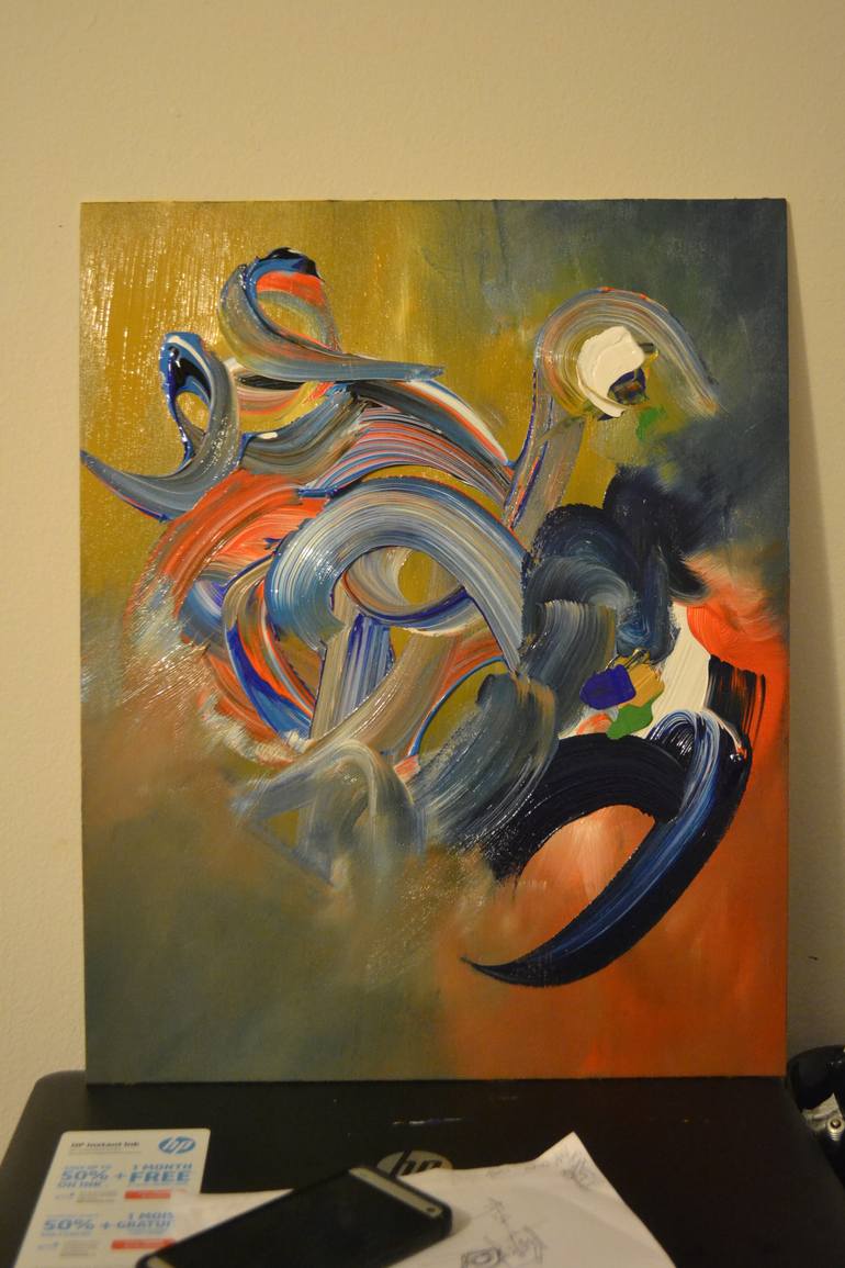 Original Abstract Expressionism Abstract Painting by irfan mirza