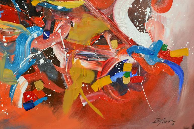 Original Abstract Expressionism Abstract Painting by irfan mirza