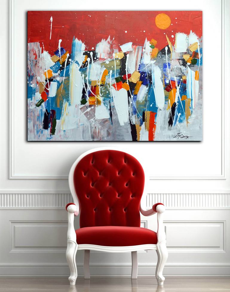 Original Abstract Expressionism Abstract Painting by irfan mirza