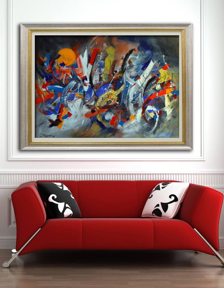 Original Abstract Expressionism Abstract Painting by irfan mirza