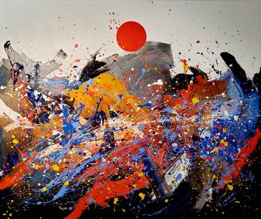 Saatchi Art Artist irfan mirza; Paintings, “Abstract expression Landscape Rocky Mountains colorado” #art