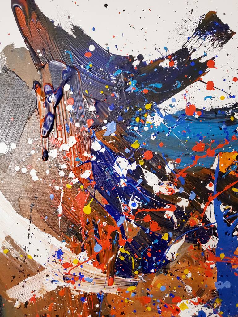 Original Abstract Expressionism Abstract Painting by Irfan Mirza