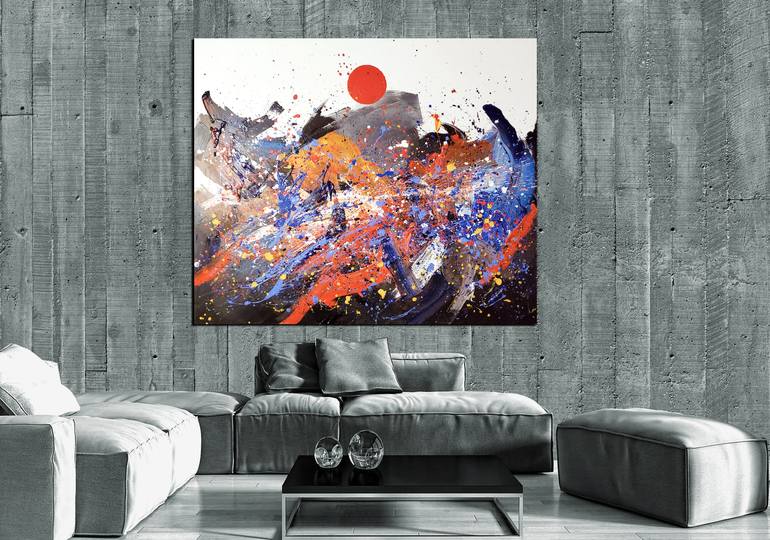 Original Abstract Expressionism Abstract Painting by Irfan Mirza