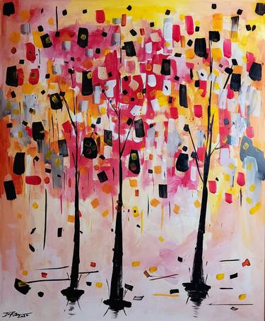 Original Abstract Expressionism Landscape Paintings by irfan mirza