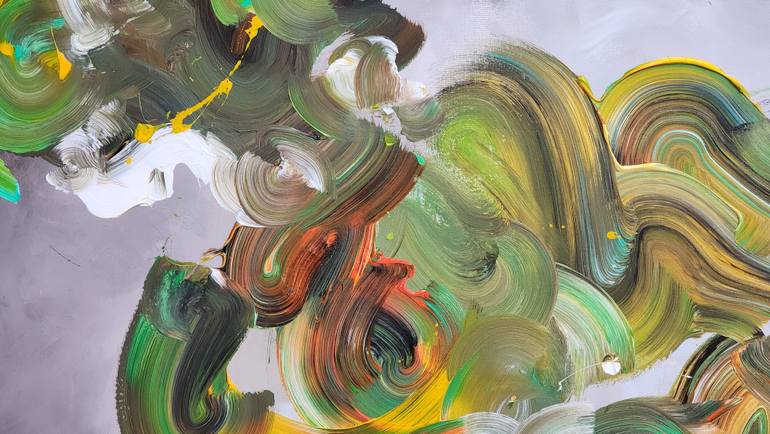 Original Abstract Expressionism Abstract Painting by Irfan Mirza