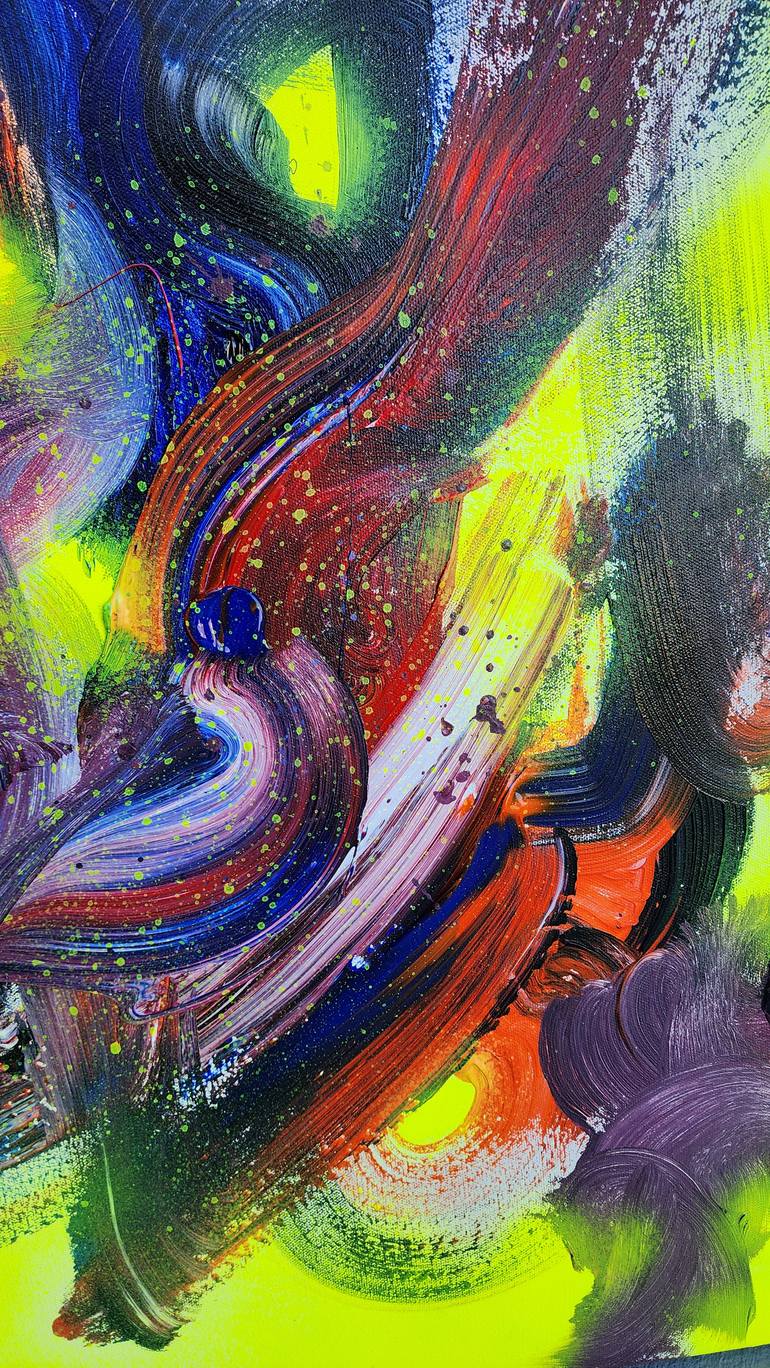 Original Abstract Expressionism Abstract Painting by Irfan Mirza