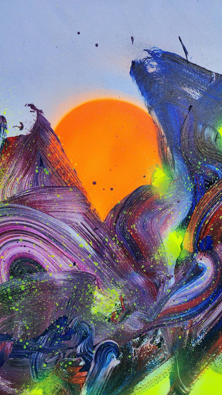 Original Abstract Expressionism Abstract Painting by Irfan Mirza