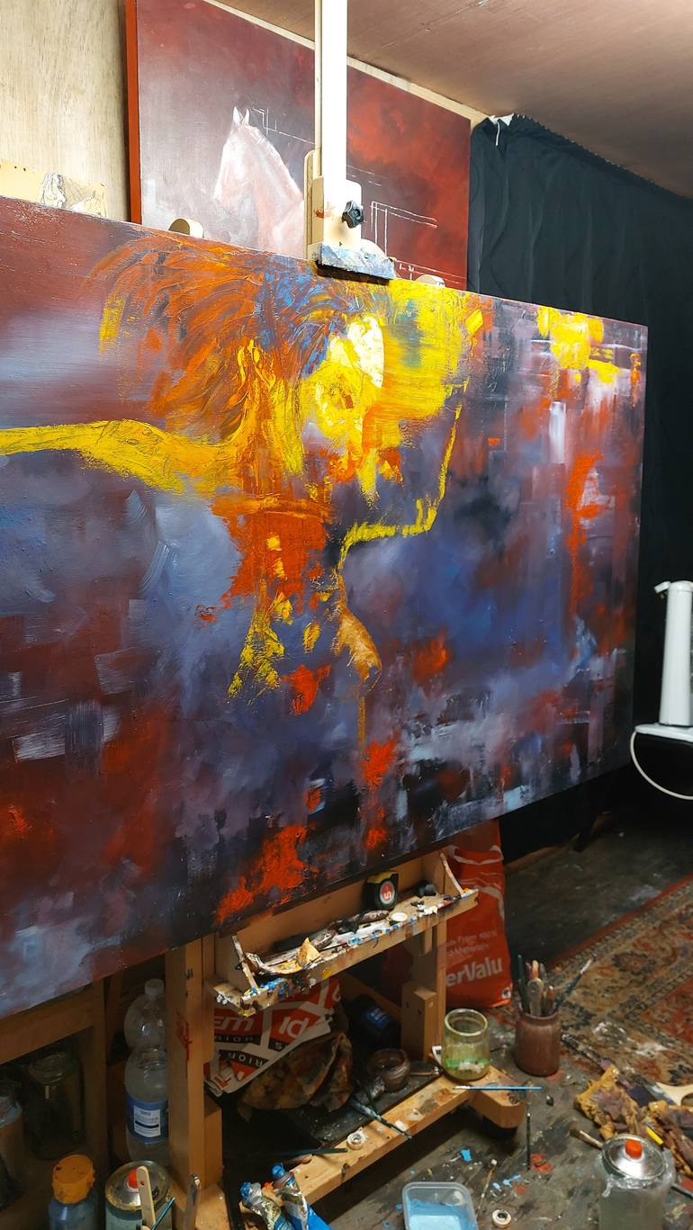 Original Abstract Expressionism Abstract Painting by James C Byrne