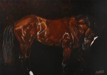 Print of Abstract Horse Paintings by James C Byrne