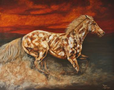 Print of Abstract Expressionism Horse Paintings by James C Byrne