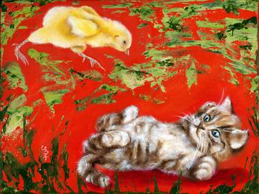 Original Expressionism Animal Paintings by Hiroko Sakai