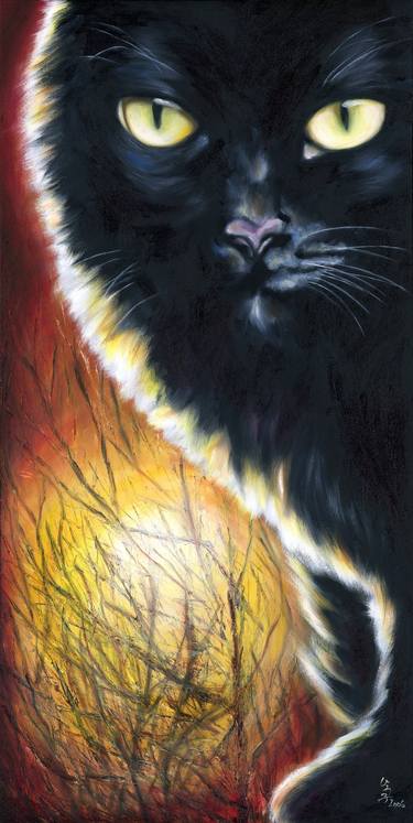 Print of Cats Paintings by Hiroko Sakai