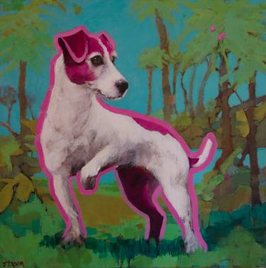 Print of Modern Dogs Paintings by Jennifer Croom