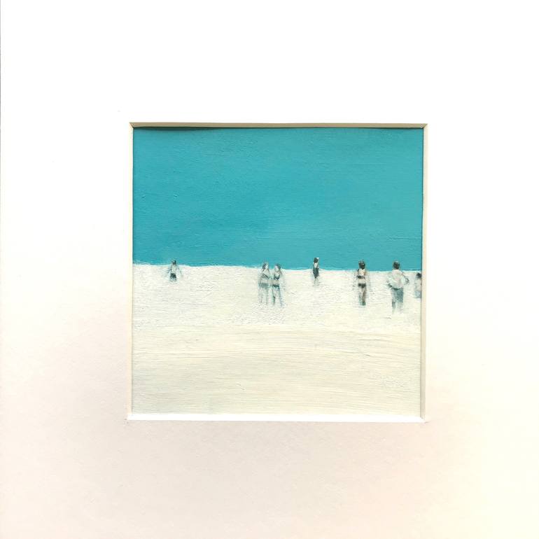 Original Figurative Beach Painting by muriel boer